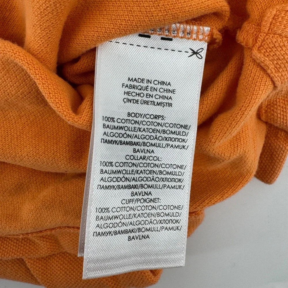 Polo Ralph Lauren Kids Medium 10 -12 Orange Short Sleeve Shirt Embroidered‎ Pony